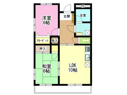 エクセレントファルコン(2LDK/1階)の間取り写真