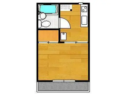 ガーベラ・コーポ(1K/1階)の間取り写真