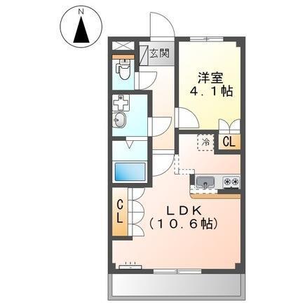 ボン・エトワール(1LDK/1階)の間取り写真
