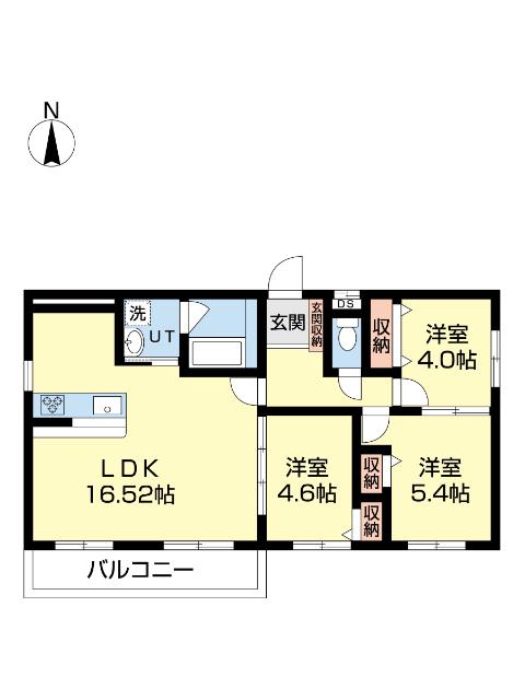 HS313(3LDK/4階)の間取り写真