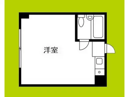 728湯里ハイツ(ワンルーム/6階)の間取り写真