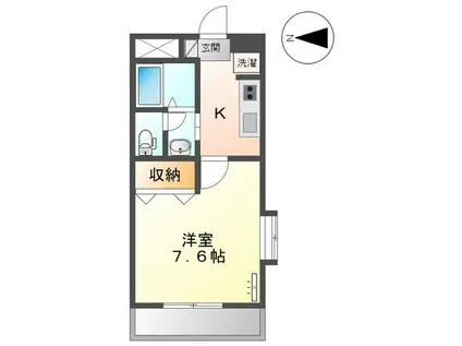 エクセルタウン蔵上II(1K/2階)の間取り写真