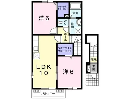 アバンツァートM I(2LDK/2階)の間取り写真