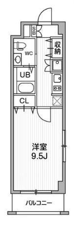 市川妙典レジデンス(1K/1階)の間取り写真