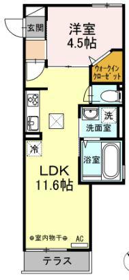 LSY-56(1LDK/3階)の間取り写真