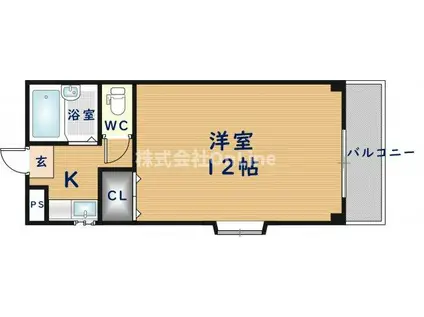 ル・アクア(1K/1階)の間取り写真