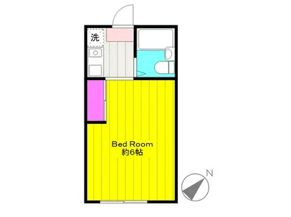 K&Mランド(ワンルーム/1階)の間取り写真