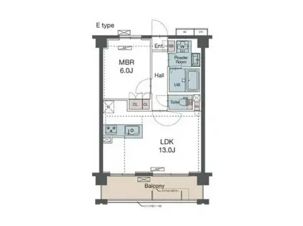 ラグゼナ和光(1LDK/2階)の間取り写真