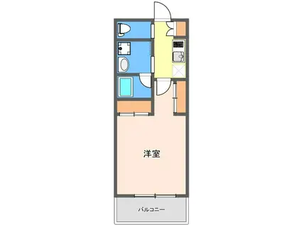 BERTHA(1K/5階)の間取り写真