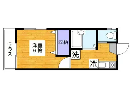 サン・ハイツ(1K/1階)の間取り写真