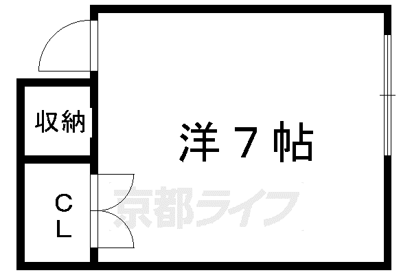 コーポ満田(ワンルーム/2階)の間取り写真