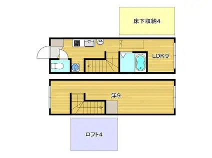 エスパシオ デル アモール(1LDK/1階)の間取り写真