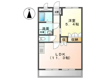 グランチェスター(1LDK/2階)の間取り写真