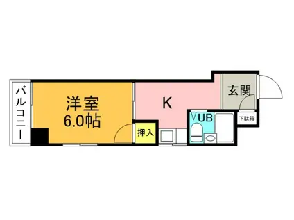 メゾンセピア(1DK/4階)の間取り写真