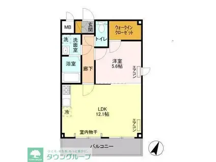 ファーストクライム(1LDK/3階)の間取り写真