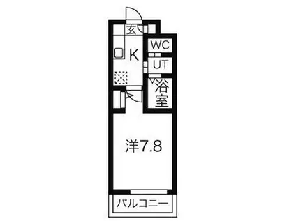 VIA FERIX(1K/5階)の間取り写真