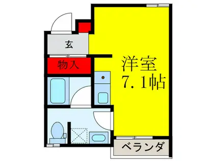 SHINE SHIMO SHINJO(ワンルーム/2階)の間取り写真