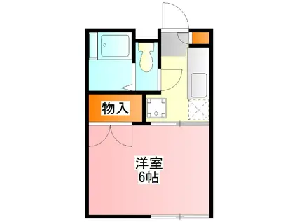 エーデルハイム(1K/2階)の間取り写真