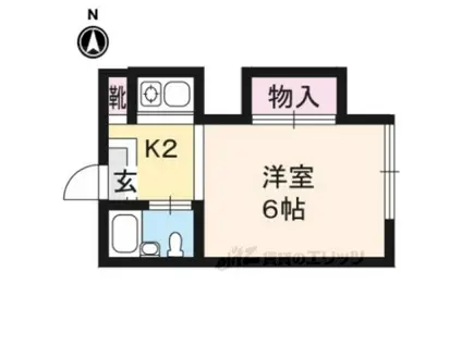 第1中原グリーンハイツ(1K/2階)の間取り写真