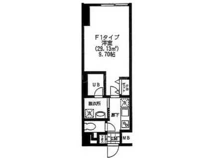 バレーヌ大森山王(1K/1階)の間取り写真