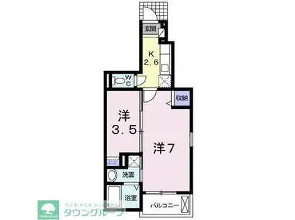 フリーデ(2K/1階)の間取り写真