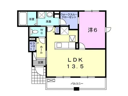 セリージェII(1LDK/1階)の間取り写真