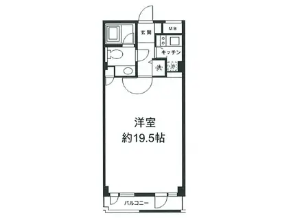 H&M南青山イースト(ワンルーム/2階)の間取り写真