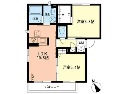 パルフェA(2LDK/1階)の間取り写真