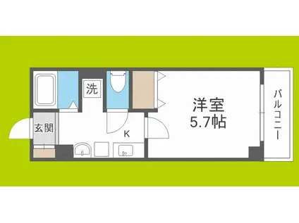 IF城北(1K/2階)の間取り写真