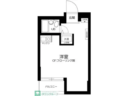 プレール中野II(ワンルーム/1階)の間取り写真