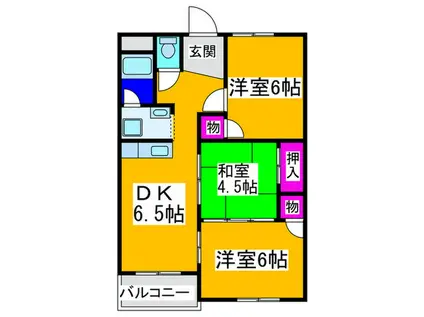 初芝マンション(3DK/4階)の間取り写真