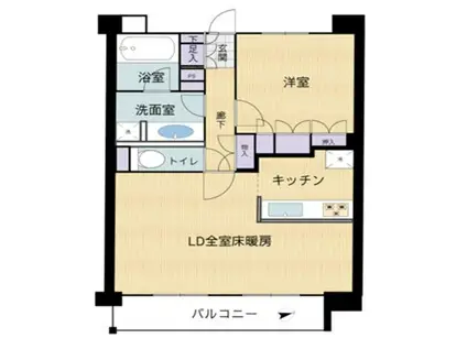 アトラス新宿柏木(1LDK/3階)の間取り写真