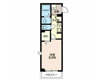 エターナリー(1K/3階)の間取り写真