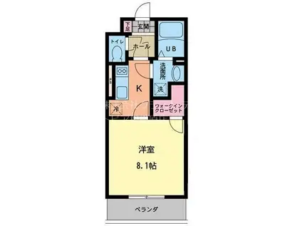 ルミエール(1K/3階)の間取り写真