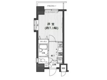 ガラ・グランディ練馬(1K/6階)の間取り写真