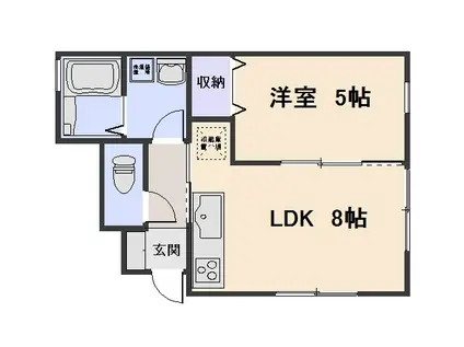 BONOS K(1LDK/1階)の間取り写真