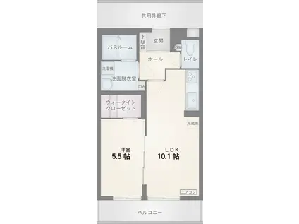 セレスト(1LDK/2階)の間取り写真