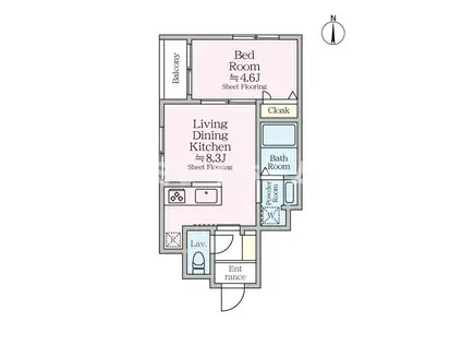 コリーナアルタ(1LDK/1階)の間取り写真