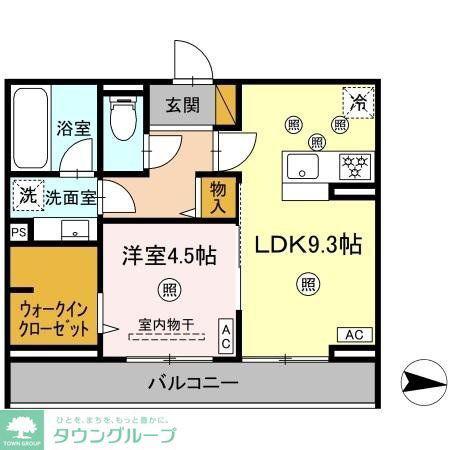 D-KUUTIO(1LDK/3階)の間取り写真