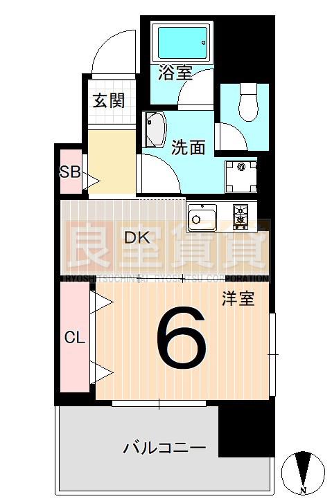 さくらHILLS ROKUBAN PLATINUM RESIDENCE(1DK/5階)の間取り写真