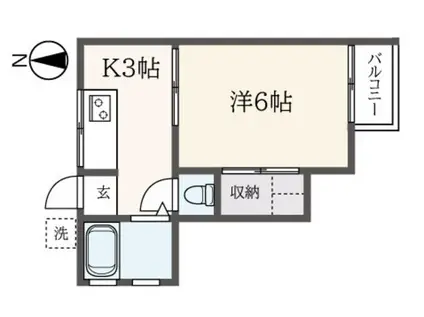トキワハイツ(1K/1階)の間取り写真