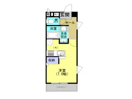 レガーロ(ワンルーム/4階)の間取り写真