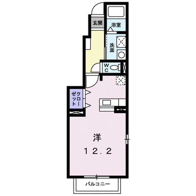 PINECOURT(ワンルーム/1階)の間取り写真