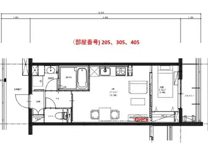 ザ・テラスコート英(1LDK/3階)の間取り写真