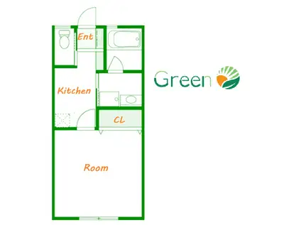 クラウンハイツII(1K/1階)の間取り写真