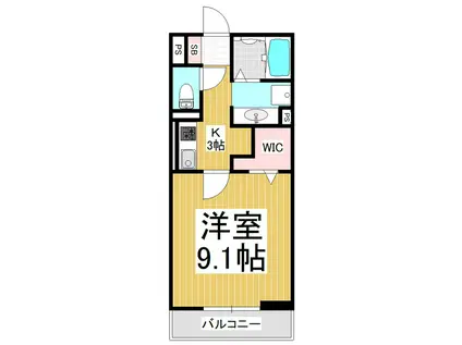 D-GARDEN(1K/1階)の間取り写真