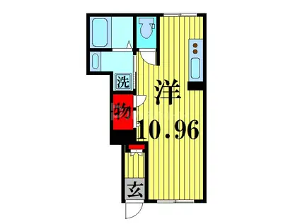 リヒトハイム(ワンルーム/1階)の間取り写真