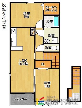 PASTRAL COURT (2LDK/2階)の間取り写真