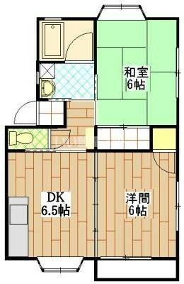 メゾンタキグチ(2DK/2階)の間取り写真