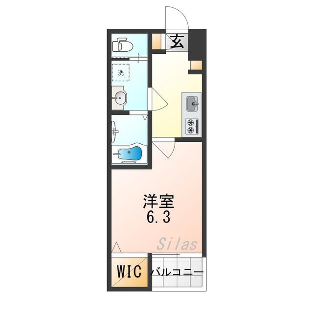 H-MAISON森ノ宮II(1K/1階)の間取り写真